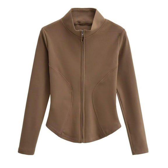 LOVZFMLL Jackets for Women Open Front Long Sleeve Cardigan for Spring & Fall Casual Wear Solid Color Cover-Ups Relaxed Fit