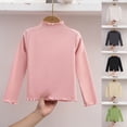 thumbnail image 1 of LOVZFMLL Little Boys Girls Tops, Solid Casual Everyday Cozy Turtleneck Long Sleeve T-Shirt, Fall Clothes 7-8 Years Boys Girls Clothes, 1 of 5