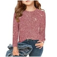 thumbnail image 1 of LOVZFMLL Little Girls Tops, Sparkly Dressy Crew Neck Long Sleeve Party Outfits, Fall Clothes Dressy Clothes 7-8 Years Girls Clothes, 1 of 6