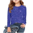 thumbnail image 1 of Lovzfmll Little Girls Tops, Sparkly Dressy Crew Neck Long Sleeve Party Outfits, Fall Dressy Clothes 9-10 Years Girls Clothes, 1 of 6