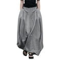 thumbnail image 1 of LOVZFMLL Maxi Skirts for Women Oversized Casual Solid Long Skirts with Pockets Loose Swing Flowy Beach Vacation Dress Gray XXL, 1 of 7