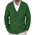 thumbnail image 1 of LOVZFMLL Men's Cardigan Sweater Double Breasted Knit Blazer Long Sleeve Relaxed Fit Jacket Coat Fall Winter Outerwear, 1 of 6