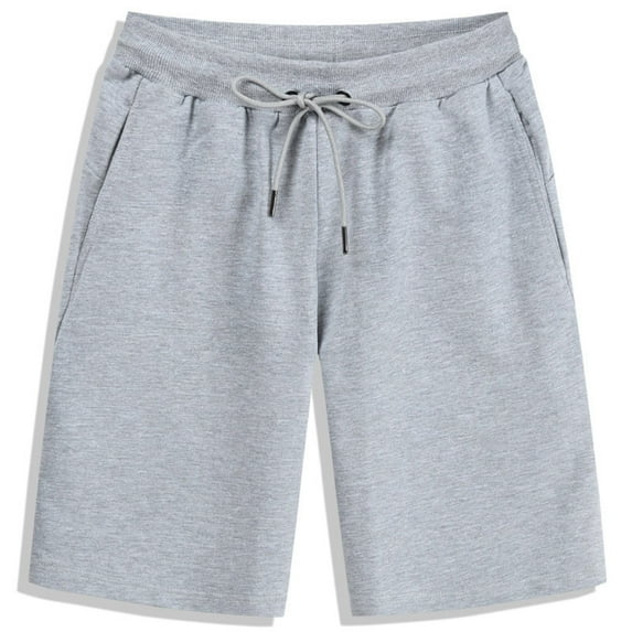 LOVZFMLL Men's Casual Shorts, Relaxed Fit Solid Color Home Wear Shorts for Men, Sports Workouts Running Basketball Jogger Shorts Gray XXL
