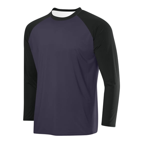 LOVZFMLL Men's Shirts, Colorblock Classic Fashion Crew Neck T-Shirts, Casual Essential Versatile Pullover, Relaxed Fit Fall Clothes