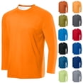 thumbnail image 1 of LOVZFMLL Men's Shirts, Solid Essential Crew Neck T-Shirts, Casual Everyday Versatile for Layering, Relaxed Fit Fall Clothes, 1 of 3