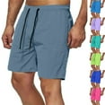 thumbnail image 1 of LOVZFMLL Men's Shorts Casual Gym Workout Athletic Shorts Quick Dry Drawstring Elastic Waist Summer Beach Shorts with Pockets Light Blue M, 1 of 4