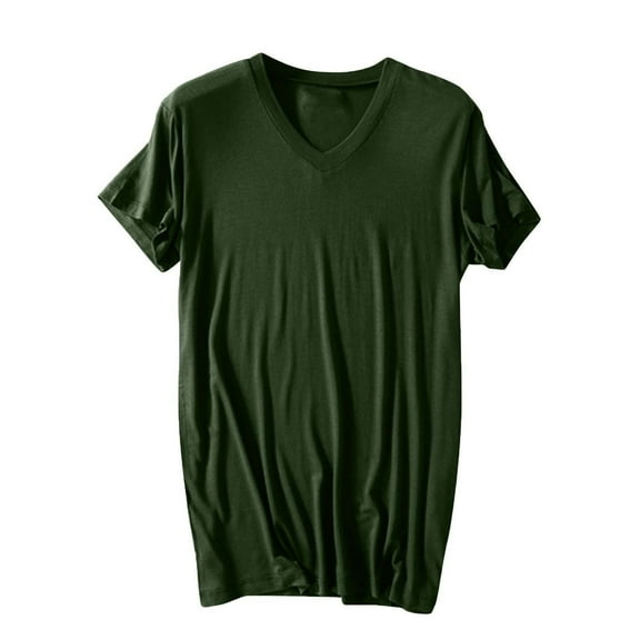 LOVZFMLL Men's Sleep Shirt Short Sleeve V Neck T-Shirt Comfort Soft Lounge Pajama Tops Casual Relaxed Fit Basic Tees