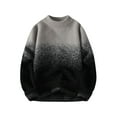 thumbnail image 1 of LOVZFMLL Men's Sweaters, Ombre Acrylic Crew Neck Ribbed Pullover, Casual Everyday Basic, Fall Clothes, Warm Winter Tops Loose, 1 of 2