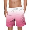 thumbnail image 1 of LOVZFMLL Men's Swim Trunks, Summer Holiday Seaside Gradient Color Beach Shorts Board Shorts for Men with Pockets Drawstring Pink M, 1 of 4