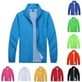 thumbnail image 1 of LOVZFMLL Men's Windbreaker Casual Loose Jacket Long Sleeve Zip-Up Rain Coat Outdoor Hiking Fishing Rain Jacket Outerwear with Pockets, 1 of 5