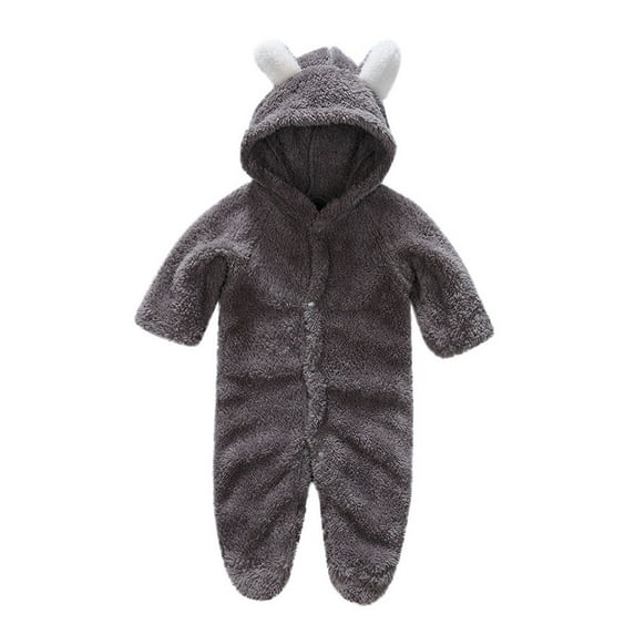 LOVZFMLL Newborn & Toddlers Unisex Plush Pajamas Fleece Hooded Onesie Jumpsuit Funny Animal Costume Fall Winter Warm Sleepwear Loungewear 0-12 Months