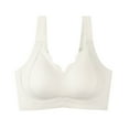 thumbnail image 1 of LOVZFMLL Plus Size Bras for Women Push Up Comfort Soft Large Bust Full Coverage Padded Bra Seamless Everyday Bralettes White L, 1 of 4
