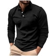 thumbnail image 1 of LOVZFMLL Polo Shirts for Men, Solid Classic Fashion V-Neck, Casual Versatile for Tennis Golf, Relaxed Fit Pullover Fall Clothes, 1 of 6