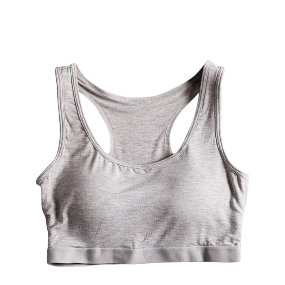 LOVZFMLL Sports Bras for Women Racerback Padded Push Up Workout Yoga Crop Tank Top Seamless Support Bra for Gym Running Fitness Gray S