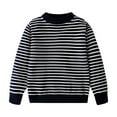 thumbnail image 1 of LOVZFMLL Sweaters for Boys Girls, Crew Neck Ribbed Pullover Striped, Casual Classic Essential Comfy Fall Clothes Warm Winter Tops Kid Boys Girls Clothes for 5-6 Years, 1 of 3
