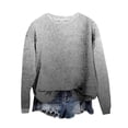 thumbnail image 1 of LOVZFMLL Sweaters for Women Crew Neck Ribbed Pullover Gradient Casual Basic Loose Long Sleeve Tops Warm Fall Winter Clothes, 1 of 4
