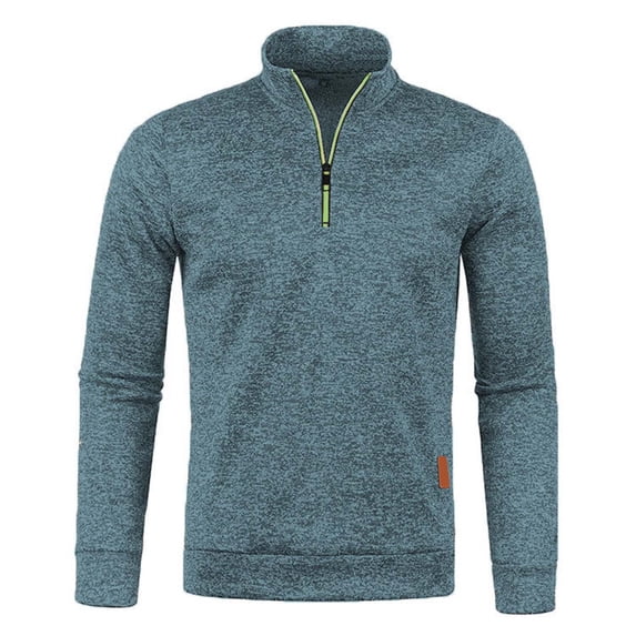 LOVZFMLL Sweatshirt for Men High Neck Zip Up Running Exercise Athletic Sweatshirt Pullover Casual Long Sleeve Fall Winter Tops with Zipper Pockets