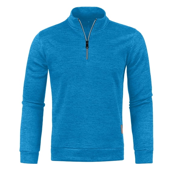 LOVZFMLL Sweatshirt for Men High Neck Zip Up Running Exercise Athletic Sweatshirt Pullover Casual Long Sleeve Fall Winter Tops with Zipper Pockets