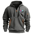 thumbnail image 1 of LOVZFMLL Sweatshirt for Men, Printed Outdoor Workout Athletic Hoodies Half-Zip Pullover Tops Fall Clothes with Multi-Pocket, 1 of 4