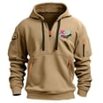 thumbnail image 1 of LOVZFMLL Sweatshirt for Men, Printed Outdoor Workout Athletic Hoodies Half-Zip Pullover Tops Fall Clothes with Multi-Pocket, 1 of 3