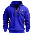 thumbnail image 1 of LOVZFMLL Sweatshirt for Men, Printed Outdoor Workout Athletic Hoodies Half-Zip Pullover Tops Fall Clothes with Multi-Pocket, 1 of 4