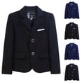 thumbnail image 1 of LOVZFMLL Teen Boys Girls Tops, Formal Preppy Graduation Suit Blazer, Classic Single-Breasted V-Neck Long Sleeve Wedding Jacket, Fall Clothes 14-15 Years Boys Girls Clothes, 1 of 3