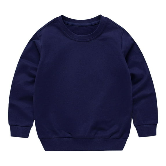 LOVZFMLL Teen Boys Girls Tops, Solid Casual Cozy Essential Versatile Everyday Crew Neck Long Sleeve Sweatshirt, Fall Clothes 12-13 Years Boys Girls Clothes