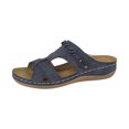 thumbnail image 1 of LOVZFMLL Wedge Sandals For Women Dressy Casual Comfortable Walking Summer Slides Slip On Open Toe for Outdoor Beach Wear Blue 5.5, 1 of 8