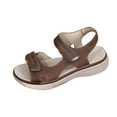 thumbnail image 1 of LOVZFMLL Wedge Sandals for Women Comfort Walking Hiking Open Toe Ankle Strap Sandals for Summer Casual Outdoor with Arch Support Coffee 5.5, 1 of 6