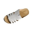 thumbnail image 1 of LOVZFMLL Wedge Sandals for Women Slip On Open Toe Comfort Walking Clogs with Arch Support Summer Casual Beach Vacation Shoes White 7, 1 of 5