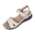 thumbnail image 1 of LOVZFMLL Wedges Sandals for Women 2025 Comfort Walking Hiking Sandals with Arch Support Open Toe Ankle Strap Casual Summer Sandals Beige 8, 1 of 5