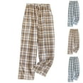 thumbnail image 1 of LOVZFMLL Women's Pajama Pants Gingham Plaid Soft Comfy Sleep Bottoms Casual Lounge Pj Pants Loungewear Trouser with Pockets, 1 of 6