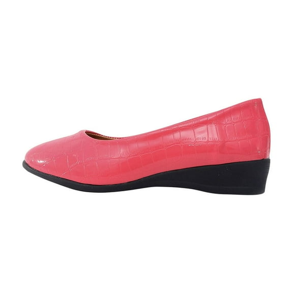 LOVZFMLL Women's Shoes Fashion Patent Leather Round Toe Flat Shoes Closed Toe Comfort Dress Walking Flats for Casual Travel Pink 6.5