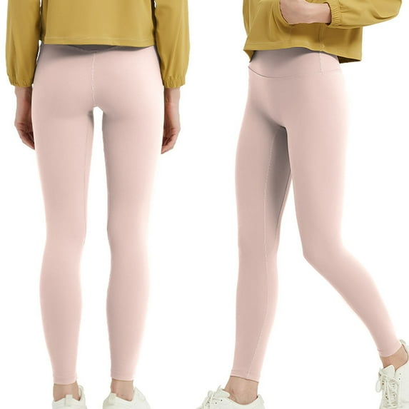 LOVZFMLL Women's Yoga Leggings, High Waist Butt Lifting Breathable Stretchy Women's Workout Gym Running Causal Wear Leggings Pink S