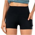 thumbnail image 1 of LOVZFMLL Yoga Shorts for Women High Waisted Butt Lifting Breathable Athletic Workout Shorts for Running Gym Cycling with Pockets Black L, 1 of 6