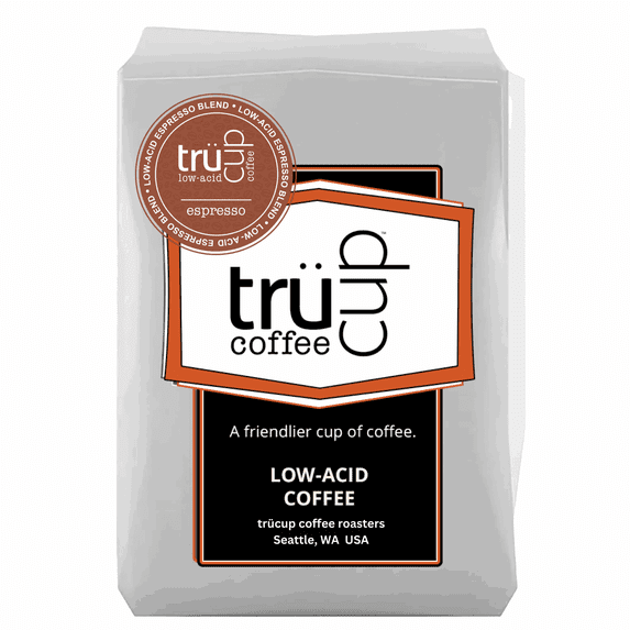trücup Low Acid Espresso Blend 12 oz Espresso Grind Coffee