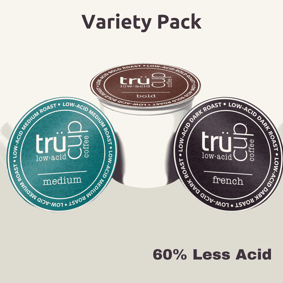 trcup Low-Acid Medium Bold & French Roast Variety Pack - 36 Count K Cups
