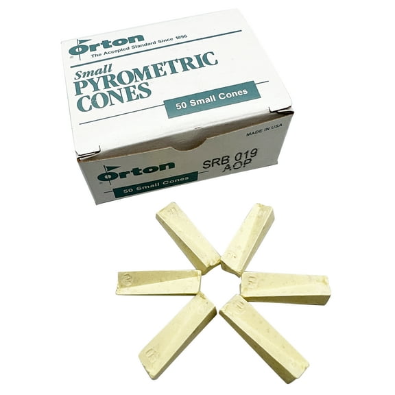 Pyrometric Cones for Accurate Firings in Industrial, Pottery and Hobby Kilns - CONE 019 (Pkg/50)