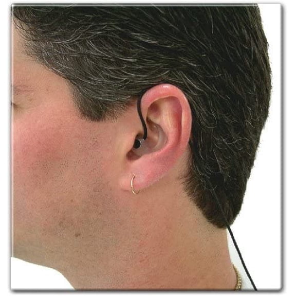 LOW NOISE IN-EAR BINAURAL MICROPHONES - HIGH SENSITIVITY - Black Cables with Straight Connector$$Music