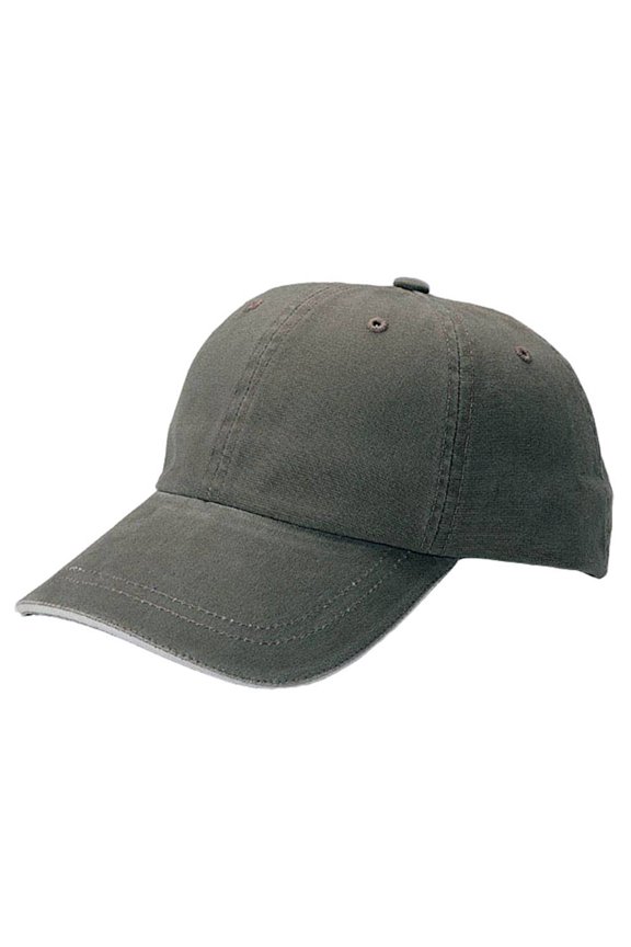 LOW PROFILE(UNS)BRUSHED CANVAS CAP - Olive/Stone