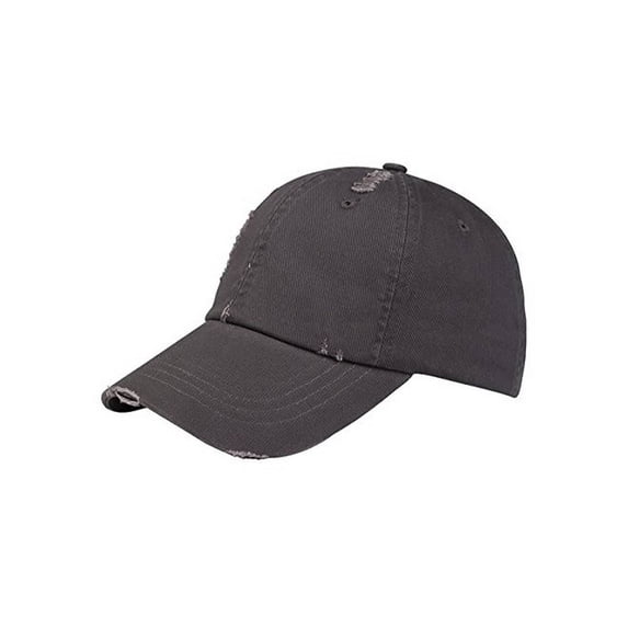 LOW PROFILE (UNS) WASHED TWILL DISTRESSED CAP - Charcoal