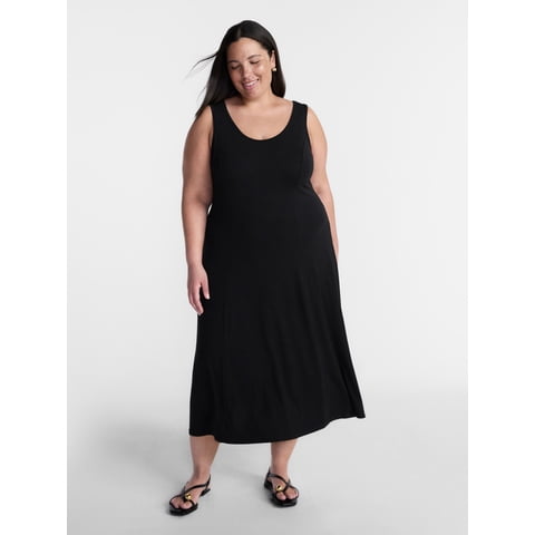 Women’s Plus Low Scoop Neck Tank Dress, Sizes 0X-5X
