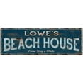 thumbnail image 1 of LOWE'S Beach House Blue Rustic Cabin Home Decor 6x18 Metal 206180026309, 1 of 1