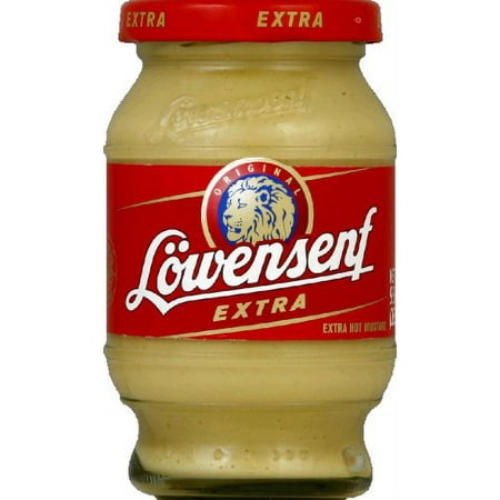 LOWENSENF MUSTARD GERMAN EXTRA HOT 9.3 OZ - Pack of 6