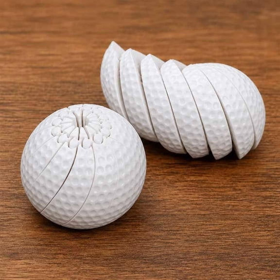 LOWLHOME Baseball Fidget Ball,3D Printed Twisted Spheres Stress Relief Ball,Relieve Anxiety Fidget Ball Sensory Puzzle, Portable Handheld Focus Ball(Baseball)