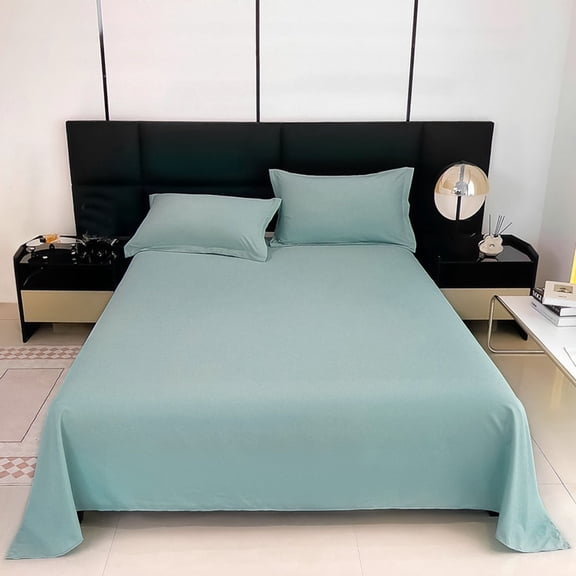 LOWLHOME Bedsheet,Cooling Sheets,Soft and Breathable Sheet Easy to Care,Anti-Wrinkle and Fade Resistant Soft Non Slip Comfortable Sheets,90.55×47.24inch (Includes 1 Fitted Sheet),Green