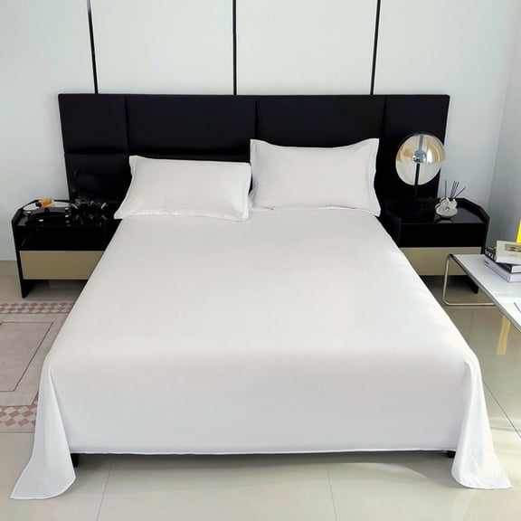 LOWLHOME Bedsheet,Cooling Sheets,Soft and Breathable Sheet Easy to Care,Anti-Wrinkle and Fade Resistant Soft Non Slip Comfortable Sheets,90.55×47.24inch (Includes 1 Fitted Sheet),White