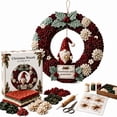 thumbnail image 1 of LOWLHOME Christmas 3D Fabric Poke Wreath DIY Kit, Christmas Wreath DIY Kit for Adults, Holiday Fabric Garland Art Kit for Beginner Making Kit & Door Decor (Santa), 1 of 6