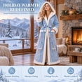 thumbnail image 1 of LOWLHOME Christmas Heated Robe for Women, Adjustable Temperature Wearable Heated Blanket, Soft Warm Flannel Fabric for Home Lounging and Winter Comfort, 1 of 6