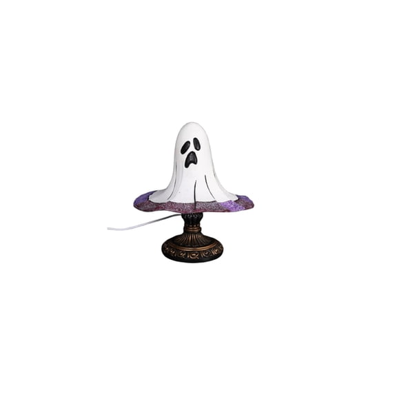 LOWLHOME Halloween Ghost Table Lamp, The Lamp With Expressive Ghost Shape Faces Lampshade, With Base Gothic Halloween Decor Lamp, For Home Mantel Tabletop